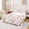 thumbnail image 1 of Feelyou Santa Claus Reindeer Full Size Sheets, Cartoon Christmas Theme Bed Sheets, 4pcs, 1 of 7