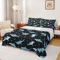 thumbnail image 1 of Feelyou Sea Shark Animal Twin Sheet Sets, Cute Cartoon Stars Bedding, 3-Piece, 1 of 7