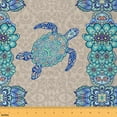 thumbnail image 1 of Feelyou Sea Turtle Fabric by the Yard 10 Yards for Kids, Vintage Hippie Bohemian Room Decor Fabric by the Yard, Mandala Sealife Fabric for Sewing, Breathable Home Decor, 1 of 6