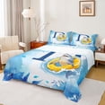 thumbnail image 1 of Feelyou Shark Letter D Bed Sheets for Kids, Cute Ocean Animal King Sheets for Kids, Blue, 4-Piece, 1 of 5