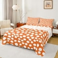 thumbnail image 1 of Feelyou Simple Polka Dot Full Size Sheets, Chic Brush Artwork Bed Sheets, Orange Cartoon Cycle Sheet Sets, Lightweight Room Decor, 4 Pieces, 1 of 7