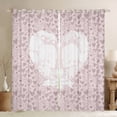 thumbnail image 1 of Feelyou Skeleton Skull Black Out Curtains, Gothic Romantic Love Heart Curtains Pack of 2 (42x63 Each), Pink Valentines Day Bedroom Curtains, Curtains and Drapes Decor, 1 of 7