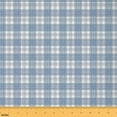 thumbnail image 1 of Feelyou Sky Blue Plaid Fabric by the Yard 2 Yards, Checkered Geometry Home Decor Fabric by the Yard, Chic Fashion Sewing Fabric, Breathable Home Decor, 1 of 6