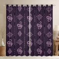 thumbnail image 1 of Feelyou Snake Damask Black Out Curtains, Aztec Abstract Curtains Pack of 2 (42x63 Each), 1 of 6