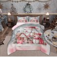 thumbnail image 1 of Feelyou Snowman 01 for Kids, Christmas Cartoon Cabin Twin Comforter Sets, Western Festival Reversible Bedding Set, Lightweight Room Decor, 2pcs, 1 of 8