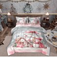 thumbnail image 1 of Feelyou Snowman Twin Bedding Sets 7-Piece for Kids, Christmas Cartoon Cabin Bedding Comforter Set, Western Festival Reversible Sheet Sets, Lightweight Room Decor, 1 of 7