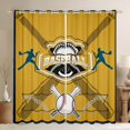 thumbnail image 1 of Feelyou Softball Sports Lover Blackout Curtains Set of 2 (52x84 Each), Eat Sleep Baseball Window Curtains, Teens Kids Boys Girls Curtains and Drapes, Gold Blackout Curtains Room Decor, 1 of 6