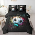 thumbnail image 1 of Feelyou Splatter Football Twin Bedding Sets 7-Piece, Cute Cartoon Bedding Comforter Set, 1 of 8