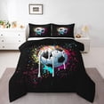 thumbnail image 1 of Feelyou Splatter Football Twin Comforter Sets, Cute Cartoon Bedding Set, 2 Pieces, 1 of 8