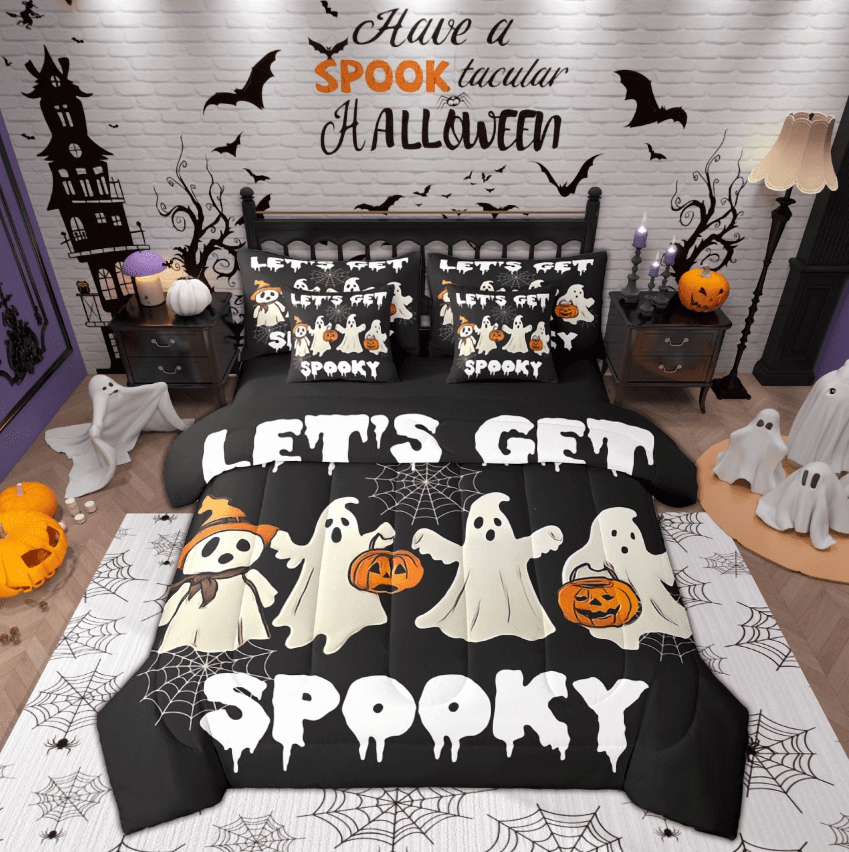 Spooky House 3-Piece Quilted Bedding Set GFTONT1479