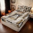 thumbnail image 1 of Feelyou Spooky Halloween Ghost Zipper Twin Comforter Sets with Fitted Sheet and 2 Pillowcases, Kawaii Gothic Bat Skull Zipper Bedding Set, Gray Reversible, 4-Piece, 1 of 7