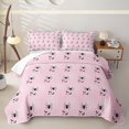 thumbnail image 1 of Feelyou Spooky Spider Twin Quilt Set, Cartoon Bat Twin Coverlet Set, Pink, 2pcs, 1 Comforter and 1 Pillowcase, 1 of 7