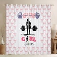 thumbnail image 1 of Feelyou Sport Weightlifting Blackout Curtains Set of 2 (52x84 Each), Bow Window Curtains, 1 of 6