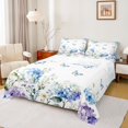 thumbnail image 1 of Feelyou Spring Blue Flower Full Size Sheets, Butterfly Animal Bed Sheets, 4 Pieces, 1 of 7