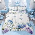 thumbnail image 1 of Feelyou Spring Blue Flower Twin Comforter Sets, Butterfly Animal Bedding Set, 2 Pieces, 1 of 8