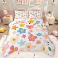 thumbnail image 1 of Feelyou Spring Flower Floral Bedding Comforter Set, Cartoon Cherry Blossoms Twin Comforter Sets, Leaf Botanical Plant Reversible Bedding Set, Lightweight Room Decor, 2 Pieces, 1 of 9