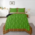 thumbnail image 1 of Feelyou Square Pixelate Miner Full Size Comforter Sets, Video Gaming Bedding Sets, 3pcs, 1 of 8