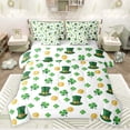 thumbnail image 1 of Feelyou St. Patrick's Day Twin Bedding Sets 7pcs, Gold Coin Shamrock Bedding Comforter Set, 1 of 8