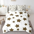 thumbnail image 1 of Feelyou Stars Kids Bedding Comforter Set 7pcs, Fashion Leopard Print Queen Bedding Sets, 1 of 8