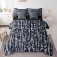thumbnail image 1 of Feelyou Steel Blue Camouflage Twin Bedding Sets 7-Piece for Teen, Cartoon Bedding Comforter Set, Abstract Geometric Reversible Sheet Sets, Breathable Home Decor, 1 of 7