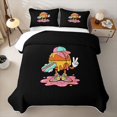 thumbnail image 1 of Feelyou Streetwear Hotdog Basketball Quilt King for Boys, Drip Ice Crean Donut King Coverlet Set, 3-Piece, 1 of 7
