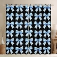 thumbnail image 1 of Feelyou Stripe Bow Black Out Curtains, Cartoon Watercolor Curtains Pack of 2 (42x63 Each), 1 of 6