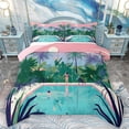 thumbnail image 1 of Feelyou Summer Swimming Pool Queen Comforter Set, Tropical Plam Plant Bedding Sets, Hawaii Beach Party Reversible Bedding Comforter Set, Lightweight Room Decor, 3pcs, 1 of 8