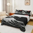 Feelyou Sun Sea Waves Bed Sheets, Cartoon Japanese Style King Sheets ...