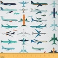 thumbnail image 1 of Feelyou Teal Airplane Boys Fabric by the Yard 10 Yards, Cartoon Vehicle Sewing Fabric, Fighter Jet Home Decor Fabric by the Yard, Luxury Bedroom Decor, 1 of 6