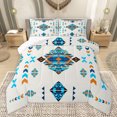 thumbnail image 1 of Feelyou Teal Aztec Abstract Twin Comforter Sets, Bohemian Mandala Bedding Set, 2 Pieces, 1 of 8