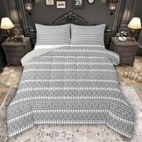 Feelyou Teen Abstract Ombre Twin Comforter Sets, Grey Modern Rectangle Bedding Set, 2pcs