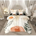 thumbnail image 1 of Feelyou Teen Geometric Stripes Bedding Comforter Set 7pcs, Minimalst Minimalism Queen Bedding Sets, Chic Abstract Ombre Reversible Queen Sheet Sets, Lightweight Room Decor, 1 of 7