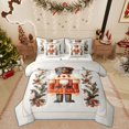 thumbnail image 1 of Feelyou Teen Kawaii Nutcracker Bedding Comforter Set 7pcs, Christmas Festival Queen Bedding Sets, Cartoon Royal Guarder Reversible Queen Sheet Sets, Lightweight Room Decor, 1 of 7