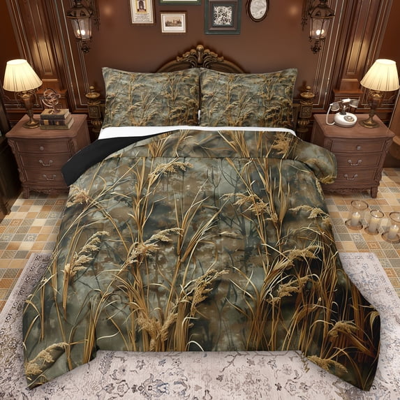 Feelyou Teen Rustic Branches Queen Comforter Set, Plant Botanical Bedding Set, 3pcs