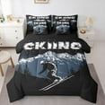 thumbnail image 1 of Feelyou Teen Skiing Twin Bedding Sets 7-Piece, Rustic Sports Theme Bedding Comforter Set, 1 of 8