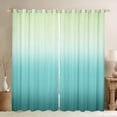 thumbnail image 1 of Feelyou Teens Abstract Ombre Curtains Pack of 2 (42x84 Each), Cyan Green Gradient Curtains Blackout, Modern Fashion Style Bedroom Curtains, Black Out Curtains Decor, 1 of 6