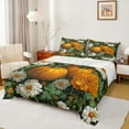 thumbnail image 1 of Feelyou Teens Autumn Pumpkin Full Size Sheets, Rustic Groovy Flower Bed Sheets, Bohemian Hippie Style Sheet Sets, Lightweight Room Decor, 4pcs, 1 of 7