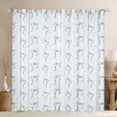 thumbnail image 1 of Feelyou Teens Blue Bow-tie Blackout Curtains Set of 2 (52x84 Each), Butterfly Knot Princess Window Curtains, Watercolor Bowknot White Curtains and Drapes, Living Room Curtains Decor, 1 of 6