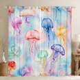 thumbnail image 1 of Feelyou Teens Dreamy Jellyfish Curtains Pack of 2 (42x84 Each), Kawaii Marine Animal Curtains Blackout, Blue Purple Watercolor Bedroom Curtains, Window Curtains Bedroom Decor, 1 of 6