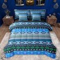 thumbnail image 1 of Feelyou Teens Mandala Aztec Twin Bedding Sets 7-Piece, Hippie Western Fashion Bedding Comforter Set, Retro Triangle Abstract Reversible Sheet Sets, Ultra Soft Bedroom Decor, 1 of 8