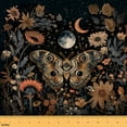 thumbnail image 1 of Feelyou Teens Moth Butterfly Fabric by the Yard 1 Yard, Mandala Boho Flower Home Decor Fabric by the Yard, Bling Stars Moon Sewing Fabric, Super Cozy Room Decor, 1 of 6