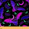 thumbnail image 1 of Feelyou Teens Neon Bat Fabric by the Yard 1 Yard, Halloween Animal Room Decor Fabric by the Yard, Mystic Stars Galaxy Fabric for Sewing, Lightweight Room Decor, 1 of 6