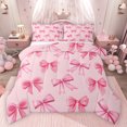 thumbnail image 1 of Feelyou Teens Princess Bowknot Queen Comforter Set, Girly Pink Love Heart Bedding Sets, Cherry Blossoms Floral Reversible Bedding Comforter Set, Ultra Soft Bedroom Decor, 3 Pieces, 1 of 8