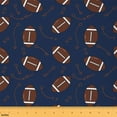 thumbnail image 1 of Feelyou Teens Rugby Fabric by the Yard 1 Yard, Modern Ball Game Sewing Fabric, Cartoon Stripes Geometric Home Decor Fabric by the Yard, Luxury Bedroom Decor, 1 of 6