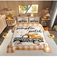 thumbnail image 1 of Feelyou Teens Rustic Truck Queen Comforter Set, Fall Maple Leaf Bedding Sets, Cartoon Buffalo Plaid Bedding Comforter Set, Lightweight Room Decor, 3 Pieces, 1 of 8