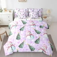 thumbnail image 1 of Feelyou 7-Piece Teens Snowman King Comforter Set, Fairy Tale Xmas Dots, 1 of 7