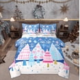 thumbnail image 1 of Feelyou Teens Xmas Tree Twin Bedding Sets 7-Piece, Dreamy Cartoon Bedding Comforter Set, Merry Christmas Reversible Sheet Sets, Microfiber Bedroom Decor, 1 of 7