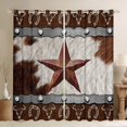 thumbnail image 1 of Feelyou Texas Stars Black Out Curtains, Cowboy Boot Curtains Pack of 2 (42x63 Each), 1 of 6