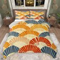 thumbnail image 1 of Feelyou Tokyo Folding Fan Full Size Comforter Sets, Chic Stripes Minimalism Bedding Comforter Set, Retro Japanese Style Reversible Bedding Sets, Breathable Home Decor, 3pcs, 1 of 8