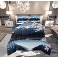 thumbnail image 1 of Feelyou Tokyo Mount Fuji Queen Comforter Set for Adult, Pink Cherry Blossoms Bedding Sets, Japanese Style Reversible Bedding Comforter Set, Luxury Bedroom Decor, 3 Pieces, 1 of 8